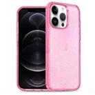 For iPhone 12 Pro Glitter Powder TPU Hybrid PC Phone Case(Pink) - 1