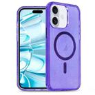 For iPhone 16 Plus Glitter Powder TPU Hybrid PC MagSafe Phone Case(Purple) - 1