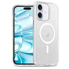 For iPhone 16 Glitter Powder TPU Hybrid PC MagSafe Phone Case(Transparent) - 1