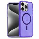 For iPhone 15 Pro Max Glitter Powder TPU Hybrid PC MagSafe Phone Case(Purple) - 1