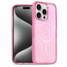 For iPhone 15 Pro Max Glitter Powder TPU Hybrid PC MagSafe Phone Case(Pink) - 1