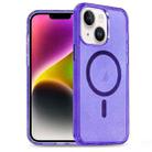 For iPhone 14 Plus Glitter Powder TPU Hybrid PC MagSafe Phone Case(Purple) - 1