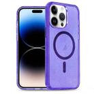 For iPhone 14 Pro Max Glitter Powder TPU Hybrid PC MagSafe Phone Case(Purple) - 1