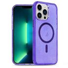 For iPhone 13 Pro Max Glitter Powder TPU Hybrid PC MagSafe Phone Case(Purple) - 1