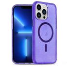 For iPhone 13 Pro Glitter Powder TPU Hybrid PC MagSafe Phone Case(Purple) - 1