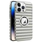 For iPhone 14 Pro Cooling Ladder Electroplated Hollow Phone Case(Silver) - 1