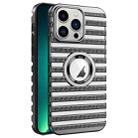 For iPhone 13 Pro Max Cooling Ladder Electroplated Hollow Phone Case(Black) - 1