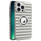 For iPhone 13 Pro Max Cooling Ladder Electroplated Hollow Phone Case(Silver) - 1