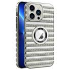 For iPhone 13 Pro Cooling Ladder Electroplated Hollow Phone Case(Silver) - 1