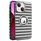 For iPhone 13 Cooling Ladder Electroplated Hollow Phone Case(Black) - 1