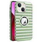 For iPhone 13 Cooling Ladder Electroplated Hollow Phone Case(Green) - 1
