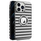 For iPhone 12 Pro Max Cooling Ladder Electroplated Hollow Phone Case(Black) - 1