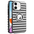 For iPhone 11 Cooling Ladder Electroplated Hollow Phone Case(Black) - 1