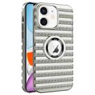 For iPhone 11 Cooling Ladder Electroplated Hollow Phone Case(Silver) - 1
