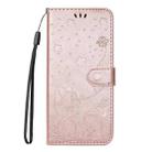 For Motorola Edge 50 Ultra Cat and Bee Embossed Flip Leather Phone Case(Rose Gold) - 3