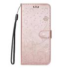 For Motorola Moto G85 Cat and Bee Embossed Flip Leather Phone Case(Rose Gold) - 3