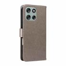 For Motorola Moto G56 5G Cat and Bee Embossed Flip Leather Phone Case(Grey) - 3