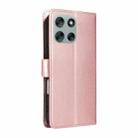 For Motorola Moto G56 5G Cat and Bee Embossed Flip Leather Phone Case(Rose Gold) - 3