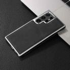 For Samsung Galaxy S22 Ultra 5G Electroplated Side PU Hybrid TPU MagSafe Phone Case(Black) - 2