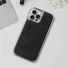 For iPhone 13 Electroplated Side PU Hybrid TPU MagSafe Phone Case(Black) - 2