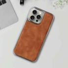 For iPhone 13 Electroplated Side PU Hybrid TPU MagSafe Phone Case(Brown) - 2