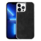 For iPhone 13 Pro Electroplated Side PU Hybrid TPU MagSafe Phone Case(Black) - 1