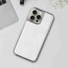 For iPhone 13 Pro Electroplated Side PU Hybrid TPU MagSafe Phone Case(White) - 2