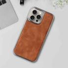 For iPhone 13 Pro Max Electroplated Side PU Hybrid TPU MagSafe Phone Case(Brown) - 2