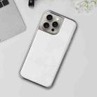 For iPhone 14 Pro Electroplated Side PU Hybrid TPU MagSafe Phone Case(White) - 2