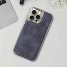 For iPhone 15 Electroplated Side PU Hybrid TPU MagSafe Phone Case(Blue) - 2