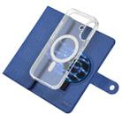 For iPhone 16 Plus ViLi GHA-C Series RFID MagSafe Magnetic Flip Leather Phone Case(Blue) - 3