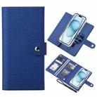 For iPhone 15 ViLi GHA-C Series RFID MagSafe Magnetic Flip Leather Phone Case(Blue) - 1