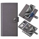 For iPhone 15 Pro Max ViLi GHA-C Series RFID MagSafe Magnetic Flip Leather Phone Case(Grey) - 1
