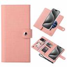 For iPhone 15 Pro Max ViLi GHA-C Series RFID MagSafe Magnetic Flip Leather Phone Case(Pink) - 1