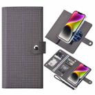 For iPhone 14 ViLi GHA-C Series RFID MagSafe Magnetic Flip Leather Phone Case(Grey) - 1