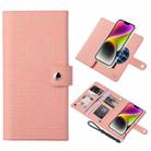 For iPhone 14 ViLi GHA-C Series RFID MagSafe Magnetic Flip Leather Phone Case(Pink) - 1