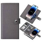 For iPhone 14 Pro ViLi GHA-C Series RFID MagSafe Magnetic Flip Leather Phone Case(Grey) - 1