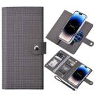 For iPhone 14 Pro Max ViLi GHA-C Series RFID MagSafe Magnetic Flip Leather Phone Case(Grey) - 1