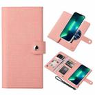 For iPhone 13 Pro Max ViLi GHA-C Series RFID MagSafe Magnetic Flip Leather Phone Case(Pink) - 1