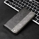 For iPhone 12 Pro Max Business Solid Color Stitching Horizontal Flip Leather Case with Holder & Card Slots(Grey) - 1