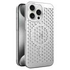 For iPhone 15 Pro Hollow Cooling MagSafe Phone Case(Silver) - 1