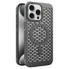 For iPhone 15 Pro Hollow Cooling MagSafe Phone Case(Black) - 1