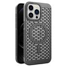 For iPhone 12 Pro Hollow Cooling MagSafe Phone Case(Black) - 1