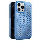 For iPhone 12 Pro Hollow Cooling MagSafe Phone Case(Sky Blue) - 1