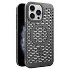 For iPhone 11 Pro Max Hollow Cooling MagSafe Phone Case(Black) - 1