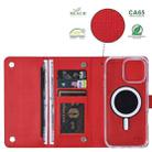 For iPhone 16 ViLi GHB-C Series RFID MagSafe Magnetic Flip Leather Phone Case(Red) - 2