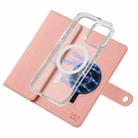 For iPhone 16 Plus ViLi GHB-C Series RFID MagSafe Magnetic Flip Leather Phone Case(Pink) - 3