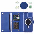 For iPhone 16 Plus ViLi GHB-C Series RFID MagSafe Magnetic Flip Leather Phone Case(Blue) - 2