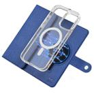 For iPhone 16 Plus ViLi GHB-C Series RFID MagSafe Magnetic Flip Leather Phone Case(Blue) - 3