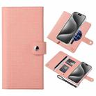 For iPhone 15 Pro ViLi GHB-C Series RFID MagSafe Magnetic Flip Leather Phone Case(Pink) - 1